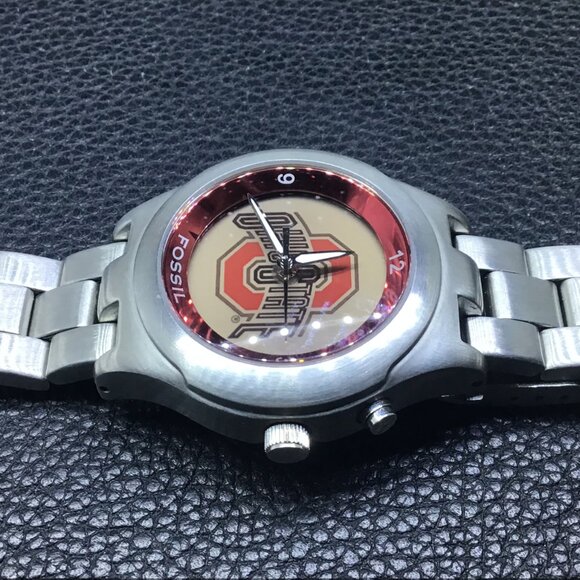 Ohio State Buckeyes NCAA Stainless-Steel Kaleido Watch by Fossil NEW RARE - Picture 3 of 6